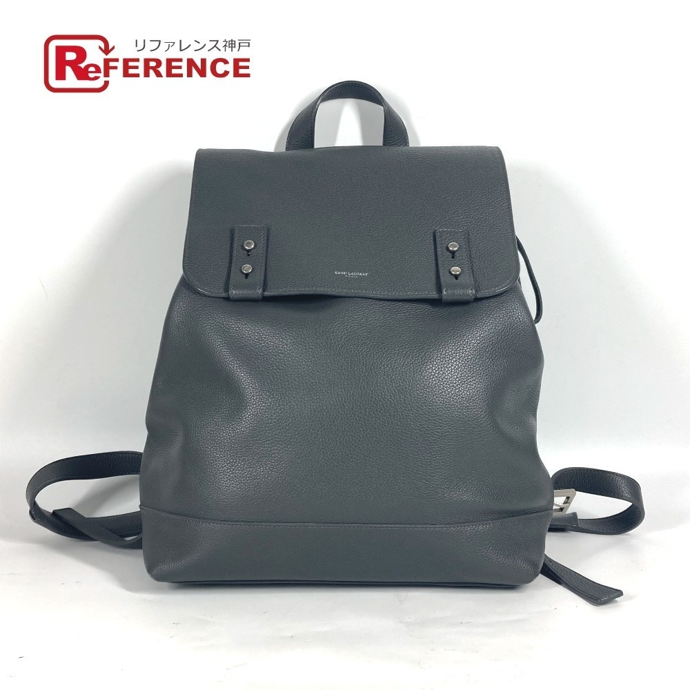 SAINT LAURENT PARIS Sac de Jour Backpack Gray leather